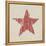 Grunge Red Star-pashabo-Framed Stretched Canvas