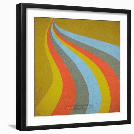 Grunge Retro Vector Background-LeksusTuss-Framed Art Print