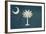 Grunge South Carolina State Flag Of America, Isolated On White Background-Speedfighter-Framed Art Print