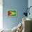 Grunge Sovereign State Flag Of Country Of Guyana In Official Colors-Speedfighter-Framed Stretched Canvas displayed on a wall