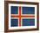 Grunge Sovereign State Flag Of Country Of Iceland In Official Colors-Speedfighter-Framed Art Print