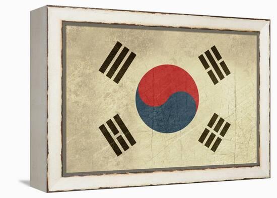 Grunge Sovereign State Flag Of Country Of South Korea In Official Colors-Speedfighter-Framed Stretched Canvas