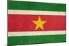 Grunge Sovereign State Flag Of Country Of Suriname In Official Colors-Speedfighter-Mounted Art Print