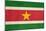 Grunge Sovereign State Flag Of Country Of Suriname In Official Colors-Speedfighter-Mounted Art Print