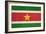 Grunge Sovereign State Flag Of Country Of Suriname In Official Colors-Speedfighter-Framed Art Print