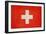 Grunge Sovereign State Flag Of Country Of Switzerland In Official Colors. F-Speedfighter-Framed Art Print