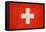 Grunge Sovereign State Flag Of Country Of Switzerland In Official Colors. F-Speedfighter-Framed Stretched Canvas