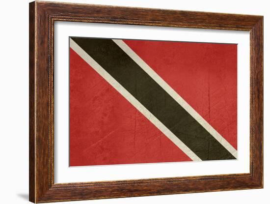 Grunge Sovereign State Flag Of Country Of Trinidad And Tobago In Official Colors-Speedfighter-Framed Art Print