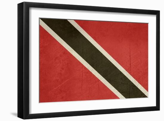 Grunge Sovereign State Flag Of Country Of Trinidad And Tobago In Official Colors-Speedfighter-Framed Art Print