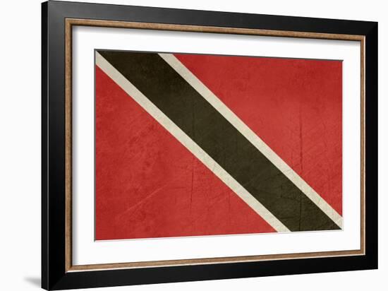 Grunge Sovereign State Flag Of Country Of Trinidad And Tobago In Official Colors-Speedfighter-Framed Art Print