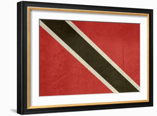 Grunge Sovereign State Flag Of Country Of Trinidad And Tobago In Official Colors-Speedfighter-Framed Art Print