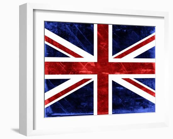 Grunge Union Jack Flag-prawny-Framed Art Print