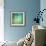 Grungy Watercolor-Like Graphic Abstract Background. Green-landio-Framed Art Print displayed on a wall