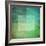 Grungy Watercolor-Like Graphic Abstract Background. Green-landio-Framed Art Print