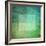 Grungy Watercolor-Like Graphic Abstract Background. Green-landio-Framed Art Print