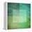 Grungy Watercolor-Like Graphic Abstract Background. Green-landio-Framed Stretched Canvas