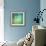 Grungy Watercolor-Like Graphic Abstract Background. Green-landio-Framed Premium Giclee Print displayed on a wall