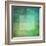 Grungy Watercolor-Like Graphic Abstract Background. Green-landio-Framed Art Print