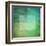 Grungy Watercolor-Like Graphic Abstract Background. Green-landio-Framed Art Print