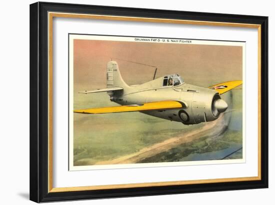 Grunman F4F3 U.S. Navy Fighter-null-Framed Art Print