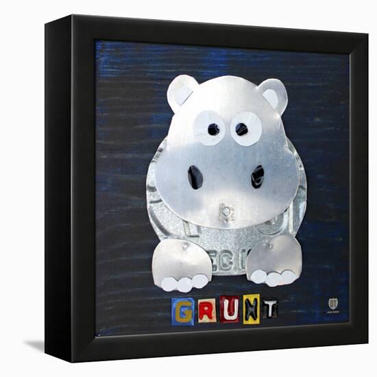 Grunt The Hippo-Design Turnpike-Framed Premier Image Canvas