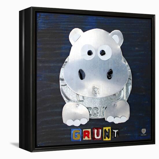 Grunt The Hippo-Design Turnpike-Framed Premier Image Canvas