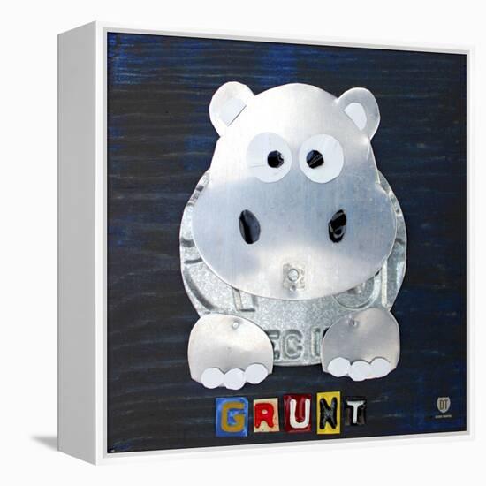 Grunt The Hippo-Design Turnpike-Framed Premier Image Canvas