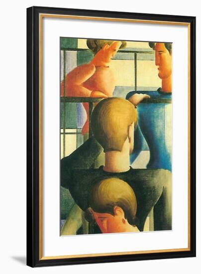 Gruppe Am Gelandernr, 1931-Oskar Schlemmer-Framed Art Print