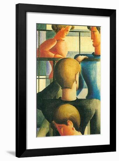 Gruppe Am Gelandernr, 1931-Oskar Schlemmer-Framed Art Print