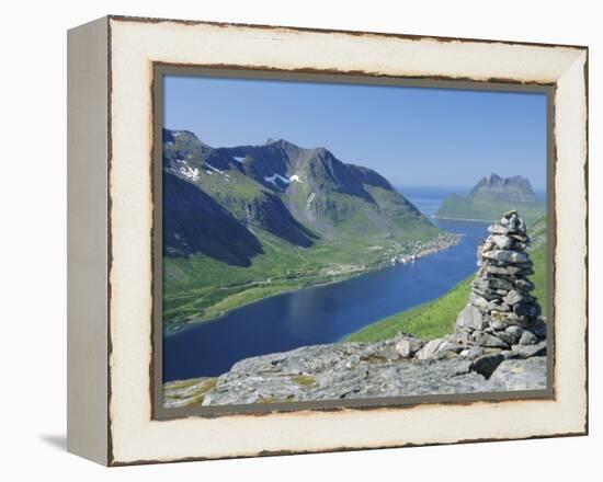 Gryllefjorden on West Coast, Senja, Nordland, Norway, Scandinavia, Europe-Anthony Waltham-Framed Premier Image Canvas