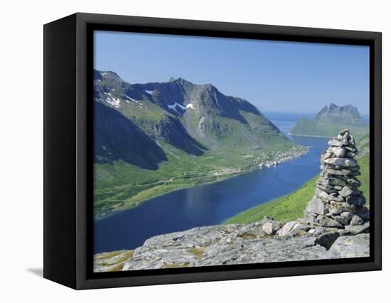 Gryllefjorden on West Coast, Senja, Nordland, Norway, Scandinavia, Europe-Anthony Waltham-Framed Premier Image Canvas