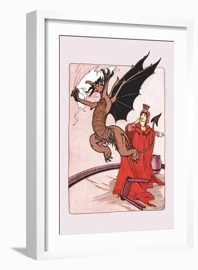 Gryphon and Ozma-John R. Neill-Framed Art Print