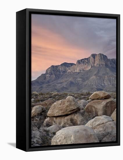 Guadalupe Peak and El Capitan at Sunset, Guadalupe Mountains National Park, Texas, USA-James Hager-Framed Premier Image Canvas