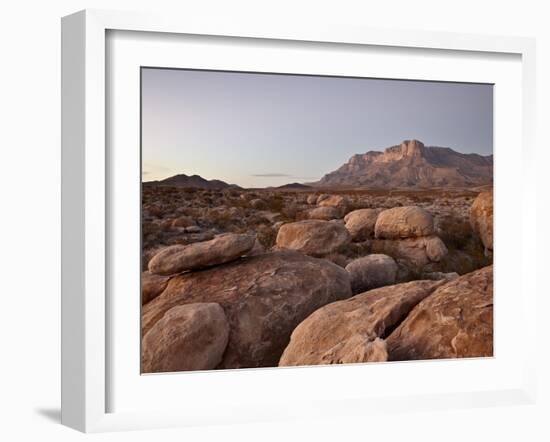 Guadalupe Peak and El Capitan at Sunset, Guadalupe Mountains National Park, Texas, USA-James Hager-Framed Photographic Print