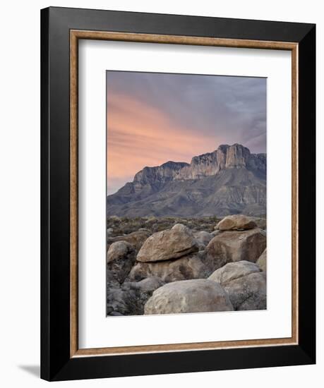 Guadalupe Peak and El Capitan at Sunset, Guadalupe Mountains National Park, Texas, USA-James Hager-Framed Photographic Print