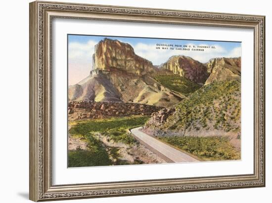 Guadalupe Peak, Carlsbad Caverns, New Mexico-null-Framed Art Print