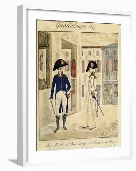 Guadeloupe, Officer of 66 Infantry Regiment, 1807-null-Framed Giclee Print