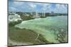Guam, USA Territory.Beach from above with ocean beach and clouds-Bill Bachmann-Mounted Photographic Print