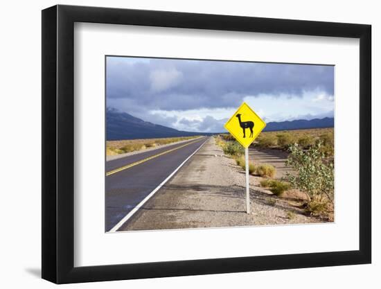 Guanaco Sign, Argentina-Peter Groenendijk-Framed Photographic Print