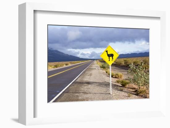 Guanaco Sign, Argentina-Peter Groenendijk-Framed Photographic Print