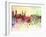 Guangzhou Skyline in Watercolor Background-paulrommer-Framed Art Print