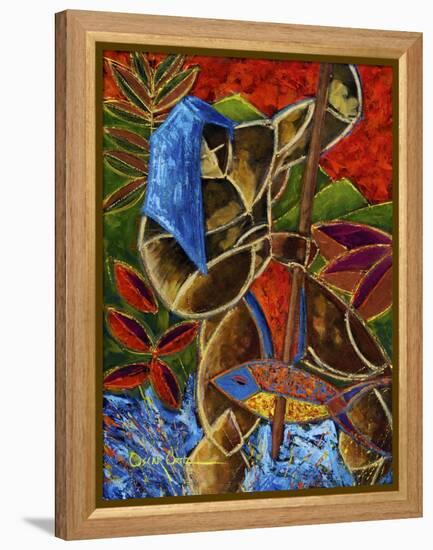 Guarani Hombre De Familia-Oscar Ortiz-Framed Premier Image Canvas