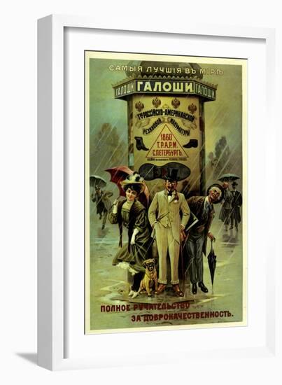 Guaranteed World's Best Galoshes - Russian American-null-Framed Art Print