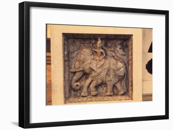 Guard Stone Figure at Entrance of Buddhist Temple, Sri Lanka, 20th century-Unknown-Framed Giclee Print