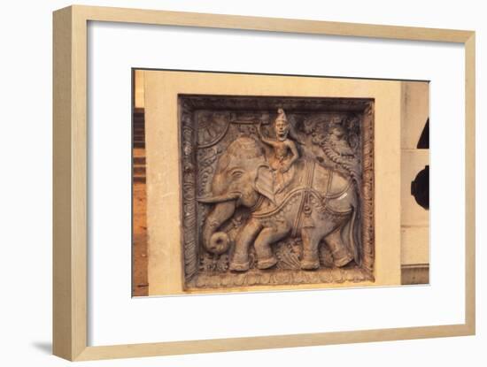 Guard Stone Figure at Entrance of Buddhist Temple, Sri Lanka, 20th century-Unknown-Framed Giclee Print