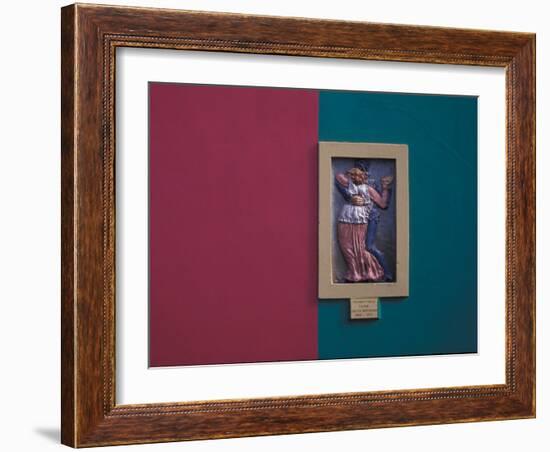 Guardia Vieja Tango, Wall Art, La Boca, The Caminito, Buenos Aires, Argentina-Walter Bibikow-Framed Photographic Print