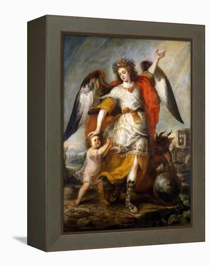 Guardian Angel, 1646-Antonio De Pereda Y Salgado-Framed Premier Image Canvas