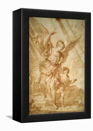 Guardian Angel, 17th Century-Domenico Piola-Framed Premier Image Canvas