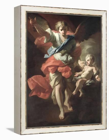 Guardian Angel, circa 1685-94-Andrea Pozzo-Framed Premier Image Canvas