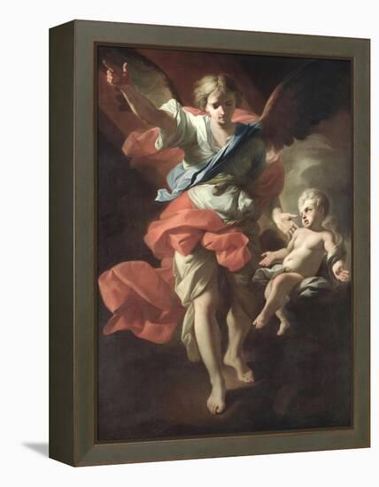 Guardian Angel, circa 1685-94-Andrea Pozzo-Framed Premier Image Canvas